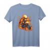 Cooles Fahrrad mit Skelett auf Feuer und Flammen T-Shirt – Perfektes Geschenk für Motorrad-Fans und Biker zu Weihnachten, Geburtstag & 4. Juli