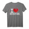 I Love Skydiving T-Shirt - Für Extremsportler & Adrenalin-Junkies, perfekt als Geschenk für Fallschirmspringer, Lehrer & Bundeswehr Fallschirmjäger