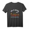 Life Is Better Over The Mountains Fallschirmspringen T-Shirt – Motivationsdesign für Extremsportler, Geburtstags- und Weihnachtsgeschenk für Fallschirmspringer & Gleitschirmflieger