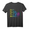Eat Sleep Fly Repeat Skydive Skydiving T-Shirt – Lustiges Geschenk für Fallschirmspringer & Extremsportfans