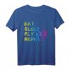 Eat Sleep Fly Repeat Skydive Skydiving T-Shirt – Lustiges Geschenk für Fallschirmspringer & Extremsportfans