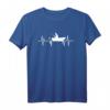 Angler T-Shirt mit Herzschlag Fischmotiv - Perfekt für Bootangler, Angelfreunde & Fischer am See