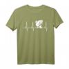 Fischen Heartbeat T-Shirt mit Regenbogenforelle – Lustiges Angelshirt für Fischer, Angler und Fischliebhaber als Geschenk