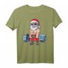 Weihnachtsmann Gewichtheben Fitness T-Shirt - Lustiges Xmas Gym Shirt für Männer und Kraftsportler als Geschenk