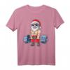 Weihnachtsmann Gewichtheben Fitness T-Shirt - Lustiges Xmas Gym Shirt für Männer und Kraftsportler als Geschenk