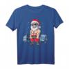 Weihnachtsmann Gewichtheben Fitness T-Shirt - Lustiges Xmas Gym Shirt für Männer und Kraftsportler als Geschenk