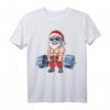 Weihnachtsmann Gewichtheben Fitness T-Shirt - Lustiges Xmas Gym Shirt für Männer und Kraftsportler als Geschenk