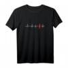 Flugzeug Herzschlag T-Shirt für Flugbegleiter & Pilot - Perfektes Geschenk für Flugverkehr & Luftfahrt Fans zu Weihnachten & Geburtstag