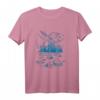 Angler im Fluss - HapKoala T-Shirt für Fischer und Naturfans mit Fliegenfischer Motiv