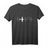 Flugzeug Herzschlag Pilot Herz EKG Fliegen - T-Shirt für Piloten, Flugkapitäne, Fluglotsen & Modellflug-Enthusiasten