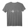 Flugzeug Herzschlag Pilot Herz EKG Fliegen - T-Shirt für Piloten, Flugkapitäne, Fluglotsen & Modellflug-Enthusiasten