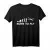 Fliegen Evolution - Flugzeug Geschichte Pilot Flieger T-Shirt für Kinder, Flugzeugfans und Piloten als Geschenk zu Weihnachten oder Geburtstag