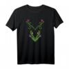 Folklore Blumen florales Muster Natur T-Shirt - Klassisch geschnitten mit doppelt genähtem Saum