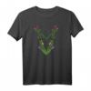 Folklore Blumen florales Muster Natur T-Shirt - Klassisch geschnitten mit doppelt genähtem Saum