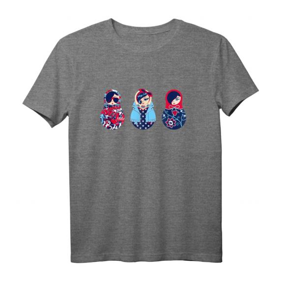 Matroschka Trio T-Shirt: Pinup, Graffiti & Folklore Design – Exklusives Geburtstagsgeschenk für Matroschka Fans & Streetwear Liebhaber