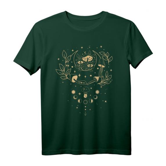 Boho Pilze & Cottagecore T-Shirt - Minimalistisches Goblincore & Esoterik Design für Natur- und Pilzliebhaber