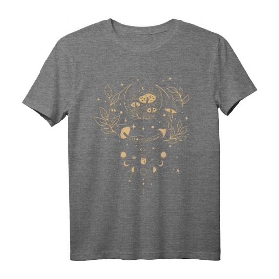 Boho Pilze & Cottagecore T-Shirt - Minimalistisches Goblincore & Esoterik Design für Natur- und Pilzliebhaber