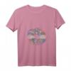 Damen Psychedelic Mushroom Spore Print T-Shirt mit V-Ausschnitt – Stilvolles Natur-Design, perfekt als Geschenk für Pilz- und Naturfans