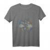 Damen Psychedelic Mushroom Spore Print T-Shirt mit V-Ausschnitt – Stilvolles Natur-Design, perfekt als Geschenk für Pilz- und Naturfans