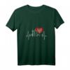 Damen Frankfurt Skyline Herzschlag Fan T-Shirt mit V-Ausschnitt – Für echte Frankfurter Liebhaber, Skyline & Sehenswürdigkeiten