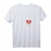 Damen Frankfurt Skyline Herzschlag Fan T-Shirt mit V-Ausschnitt – Für echte Frankfurter Liebhaber, Skyline & Sehenswürdigkeiten