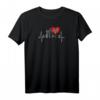 Frankfurt Skyline Herzschlag Fan T-Shirt – Ich Liebe Frankfurt Am Main mit Skyline, Sehenswürdigkeiten & EKG Motiv für stolze Frankfurter