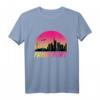 Frankfurt Vintage Skyline T-Shirt mit Sonnenuntergang – Perfektes Souvenir und Geschenkidee für Frankfurt-Besucher und Einheimische