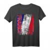FRANKREICH Flagge T-Shirt für Damen, Herren & Kinder – Klassisch geschnitten, doppelt genähter Saum, perfekt für Fans und Reisen