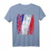 FRANKREICH Flagge T-Shirt für Damen, Herren & Kinder – Klassisch geschnitten, doppelt genähter Saum, perfekt für Fans und Reisen