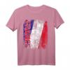 FRANKREICH Flagge T-Shirt für Damen, Herren & Kinder – Klassisch geschnitten, doppelt genähter Saum, perfekt für Fans und Reisen
