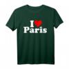 I LOVE HEART PARIS FRANKREICH T-Shirt – Liebesbekundung und Souvenir für Paris-Fans mit weißem Textstil