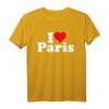 I LOVE HEART PARIS FRANKREICH T-Shirt – Liebesbekundung und Souvenir für Paris-Fans mit weißem Textstil
