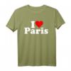 I LOVE HEART PARIS FRANKREICH T-Shirt – Liebesbekundung und Souvenir für Paris-Fans mit weißem Textstil