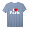 I LOVE HEART PARIS FRANKREICH T-Shirt – Liebesbekundung und Souvenir für Paris-Fans mit weißem Textstil