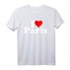 I LOVE HEART PARIS FRANKREICH T-Shirt – Liebesbekundung und Souvenir für Paris-Fans mit weißem Textstil