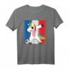 Fußball Einhorn Frankreich Kinder T-Shirt - Dabbing Unicorn Fanartikel für kleine Fußballfans