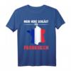 Frankreich Flagge T-Shirt – Mein Herz schlägt für Frankreich, perfektes Geschenk für Frankreich-Fans und Urlaubsliebhaber