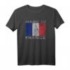 Geboren und aufgewachsen in Frankreich-Flagge - Französische Wurzeln T-Shirt für Stolz und Kultur
