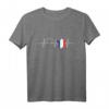 Frankreich Karte mit Herzschlag Vintage Flagge Frankreich T-Shirt - Retro Design für France Fans und Urlauber