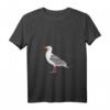 Freches Damen T-Shirt mit schreiender Möwe und V-Ausschnitt – Perfekt für Strand-, Meer- und Urlaubsliebhaberinnen