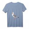 Freches Damen T-Shirt mit schreiender Möwe und V-Ausschnitt – Perfekt für Strand-, Meer- und Urlaubsliebhaberinnen