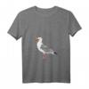 Freches Damen T-Shirt mit schreiender Möwe und V-Ausschnitt – Perfekt für Strand-, Meer- und Urlaubsliebhaberinnen