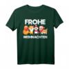 Frohe Weihnachten Katze Hund Fuchs Pinguin T-Shirt - Festliche Tiermotive für Erwachsene und Kinder, warm für Weihnachtsfeiern und Märkte