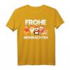 Frohe Weihnachten Katze Hund Fuchs Pinguin T-Shirt - Festliche Tiermotive für Erwachsene und Kinder, warm für Weihnachtsfeiern und Märkte