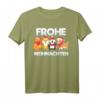 Frohe Weihnachten Katze Hund Fuchs Pinguin T-Shirt - Festliche Tiermotive für Erwachsene und Kinder, warm für Weihnachtsfeiern und Märkte
