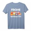 Frohe Weihnachten Katze Hund Fuchs Pinguin T-Shirt - Festliche Tiermotive für Erwachsene und Kinder, warm für Weihnachtsfeiern und Märkte