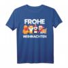 Frohe Weihnachten Katze Hund Fuchs Pinguin T-Shirt - Festliche Tiermotive für Erwachsene und Kinder, warm für Weihnachtsfeiern und Märkte