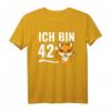 Lustiges 43. Geburtstag T-Shirt mit Fuchs und Mittelfinger - Witziges Geschenk für Geburtstagskinder, Humorvolles Outfit