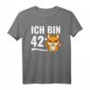Lustiges 43. Geburtstag T-Shirt mit Fuchs und Mittelfinger - Witziges Geschenk für Geburtstagskinder, Humorvolles Outfit