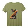 Fuchs Tier Kunst Schmetterling Blumen T-Shirt – Perfektes Geschenk für Tierliebhaber, Naturfreunde und Kinder